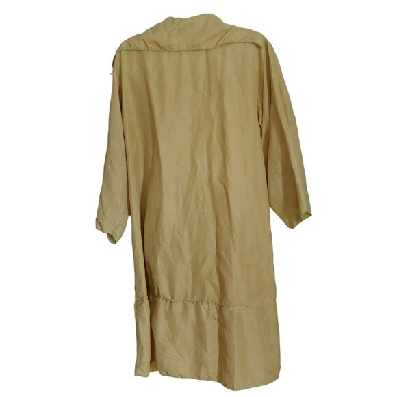 Whispers VTG Carole Dolighan Chartreuse 100% Silk Kimono Jacket S/M - Picture 2 of 14